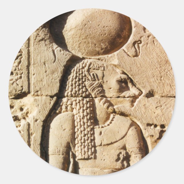 Adesivo Leoa de Sekhmet jeroglífica (Frente)