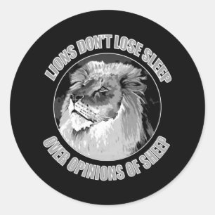 Adesivo Leões não dormem Perder sobre opiniões de ovelha