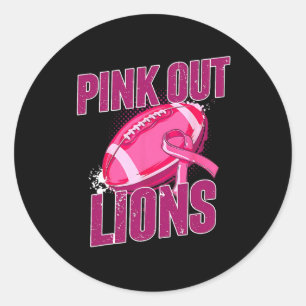 Adesivo Leões Pink Out Futebol Tackeiam Cancer Da Mama
