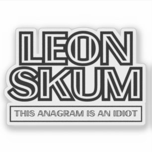 Adesivo Leon Skum   Este Anagram É Um Idiota