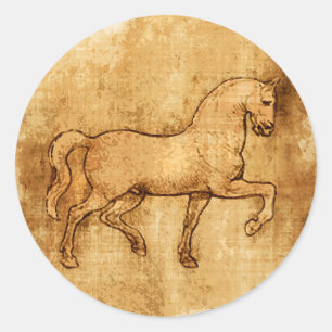 Adesivo Leonardo Da Vinci Horse Art