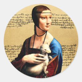 Adesivo Leonardo da Vinci Lady com Ermine