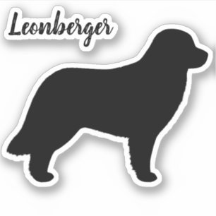 Adesivo Leonberger Dog Silhouette Leo Vinyl Sticker