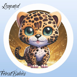 Adesivo Leopard 🐆 Cute Wilten Safari - Gráfico Animal