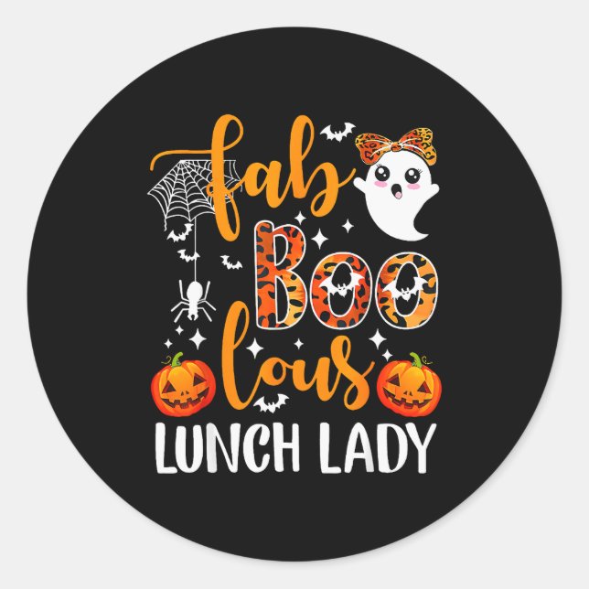 Adesivo Leopard Fab Boo Lous Lunch Lady Matching Group Tee (Frente)