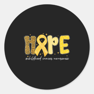 Adesivo Leopard Hope Dourada Fita Cancer Awarenes