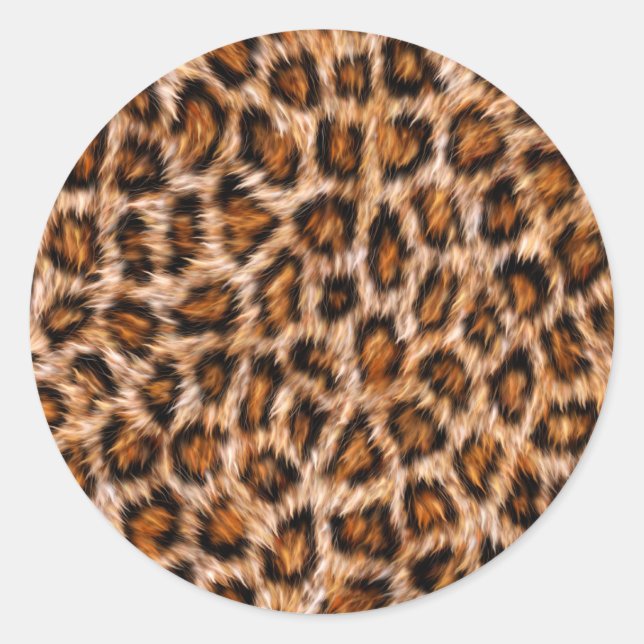 Adesivo Leopard Jaguar Cat Brown fur Pattern-24609 (Frente)