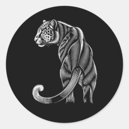 Adesivo Leopard Line Art – Fierce & Fluid