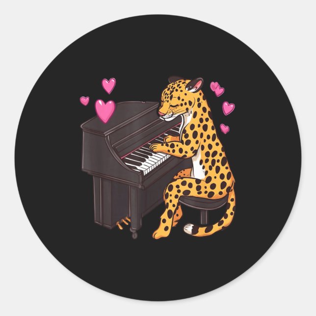 Adesivo Leopard Playing Ano Valentines Day Funny Leopard  (Frente)