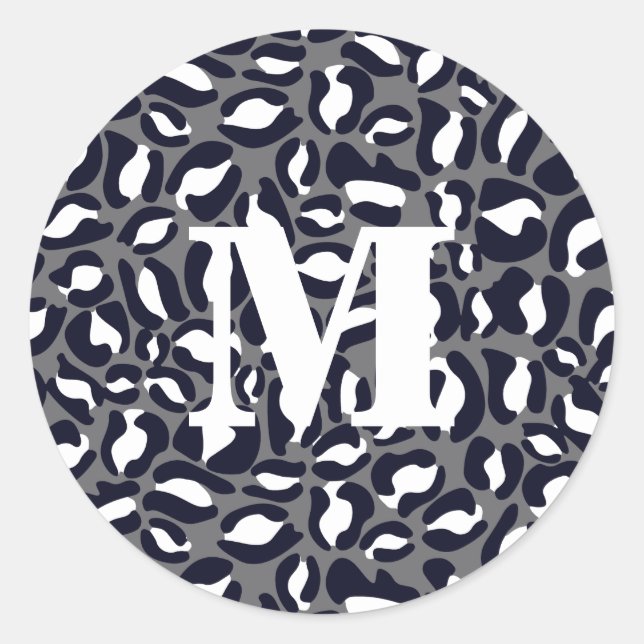 Adesivo Leopard Print Monograma Classic Jungle Party (Frente)