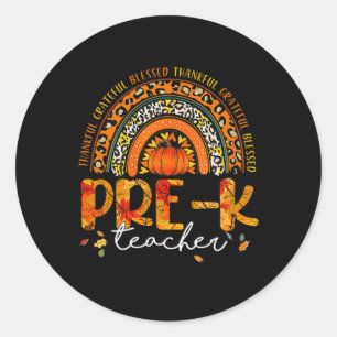 Adesivo Leopard Rainbow Graças Pré-K Professores Obrigados