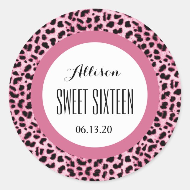 Adesivo LEOPARD Sweet Sessenta e dezesseis nomes personali (Frente)