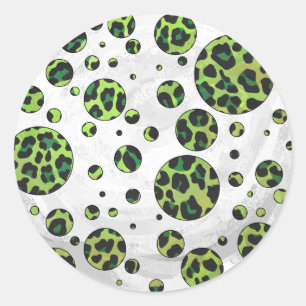 Adesivo Leopardo Bolinhas preto e verde