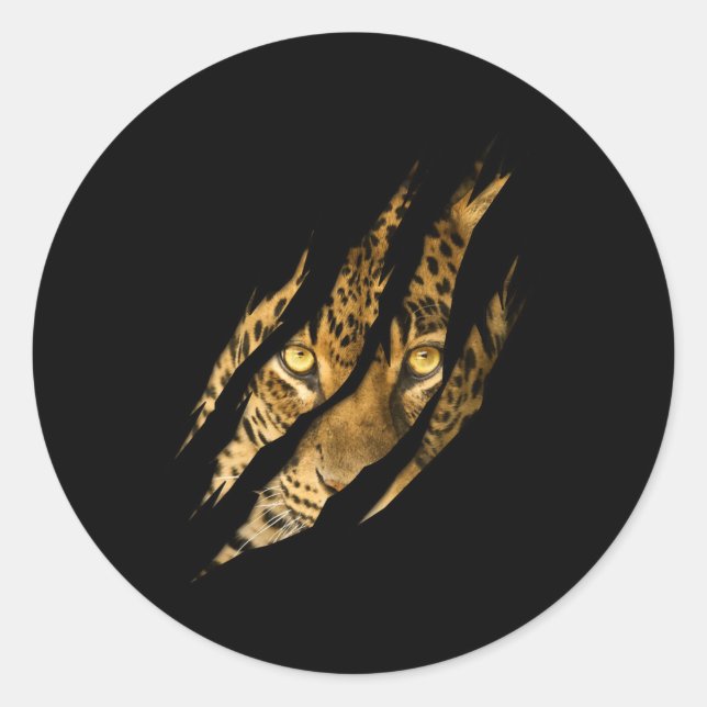 Adesivo Leopardo Cheetah Tiger Leopard Face Lion Cat Appar (Frente)