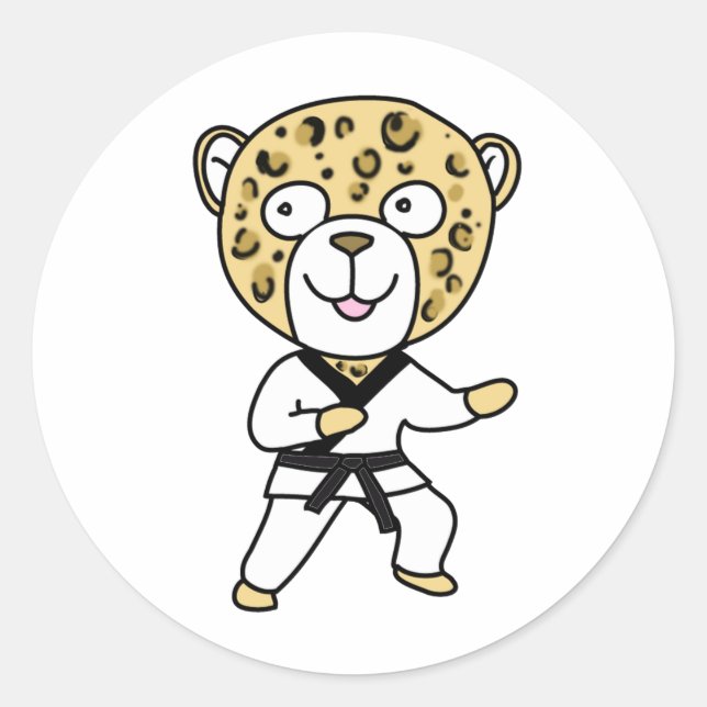 Adesivo Leopardo das Artes Marciais (Frente)