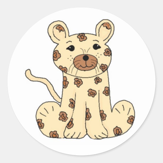 Adesivo Leopardo de desenho animado (Frente)