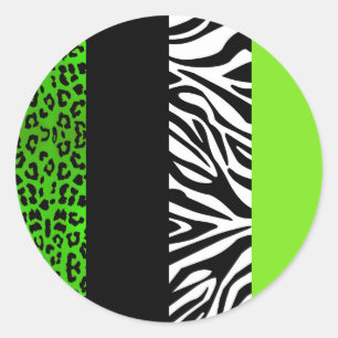 Adesivo Leopardo do verde limão e impressão animal da