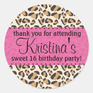 Adesivo Leopardo e rosa quente