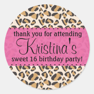 Adesivo Leopardo e Rosa Quente