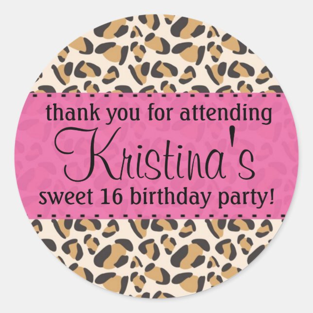 Adesivo Leopardo e Rosa Quente (Frente)