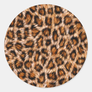 Adesivo Leopardo Jaguar Gato Padrão de Pelo Marrom
