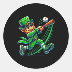 Adesivo Leprechaun Baseball Dia de São Patrício Boys Men C