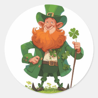 Adesivo Leprechaun com Funcionarios Clover