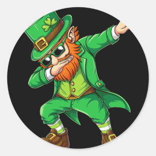 Adesivo Leprechaun Dabbing Presentes Engraçados Homens Cri