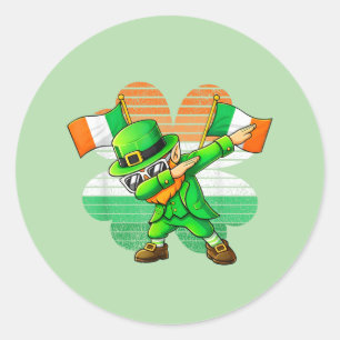 Adesivo Leprechaun Dançante para Crianças Meninos Homens J