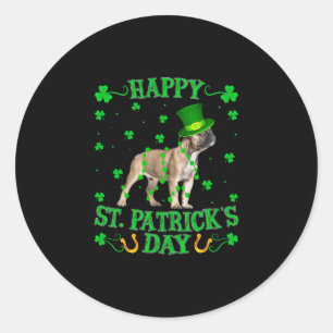 Adesivo Leprechaun Hat French Bulldog Rua. Dia de Patrick