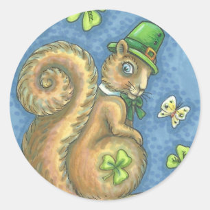 ADESIVO LEPRECHAUN IRISH SQUIRREL, FOLHA DE SORTE