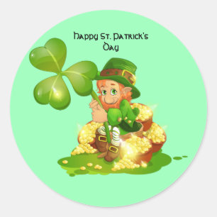 Adesivo Leprechaun Irlandês Animado