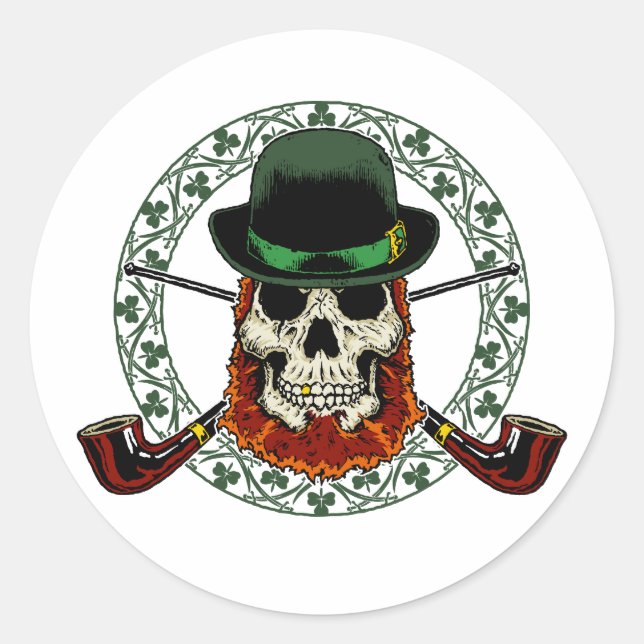 Adesivo Leprechaun Skull (Frente)
