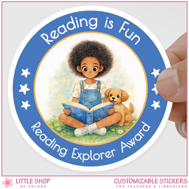 Adesivo Ler é Divertido Prêmio Reading Explorer (Criador carregado)