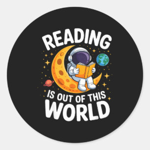 Adesivo Ler é fora deste mundo espaço livros engraçados Le