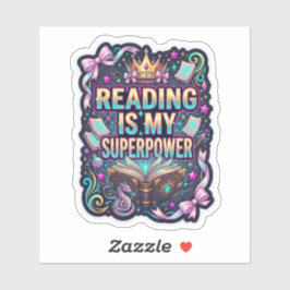 Adesivo Ler é meu Superpoder - ficção fantástica