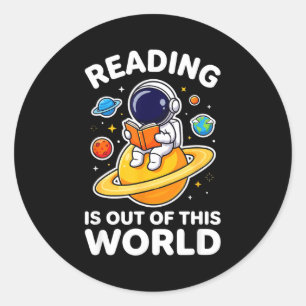 Adesivo Ler é um livro de astronauta espacial fora deste m