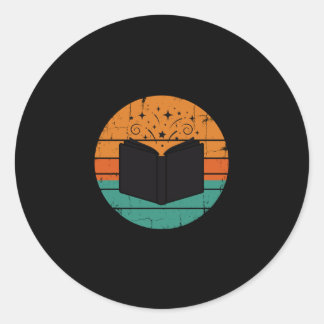 Adesivo Ler livros infantis homens retrô vintage engraçado