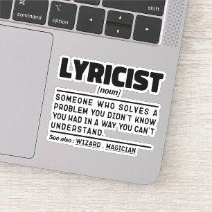 Adesivo Lericista Noun Definition Song Writer piada Humorí