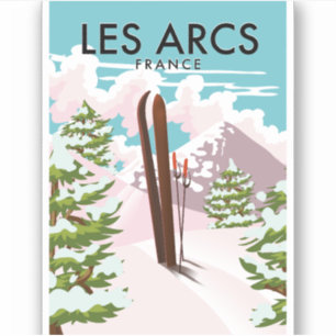 Adesivo Les Arcs France viagem ski