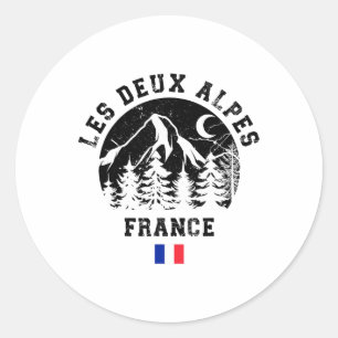 Adesivo Les Deux Alpes France Alps Ski Resort Alpino Skiin