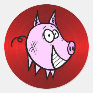 Adesivo Les the Pig Big Red Sticker