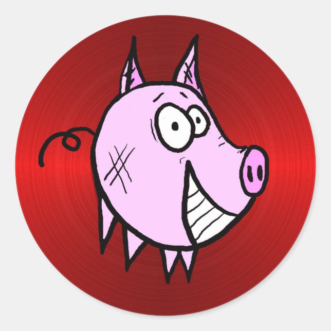Adesivo Les the Pig Big Red Sticker (Frente)