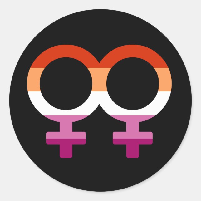 Adesivo Lesbian Glyphen  | Lesbian Pride  (Frente)