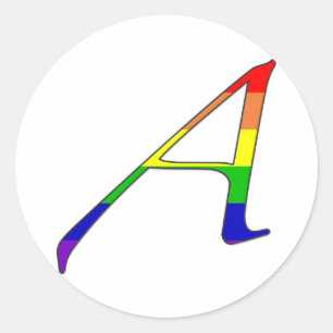 Adesivo Lésbica e orgulho gay "escarlate" da letra A