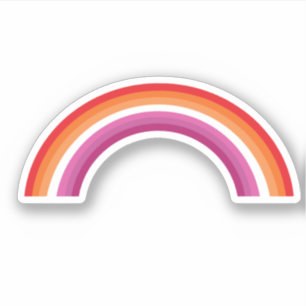 Adesivo Lésbica Rainbow Sunset