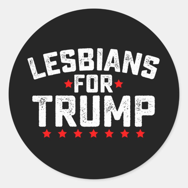 Adesivo Lésbicas Para A Eleição Presidencial Trump LGBTQ (Frente)