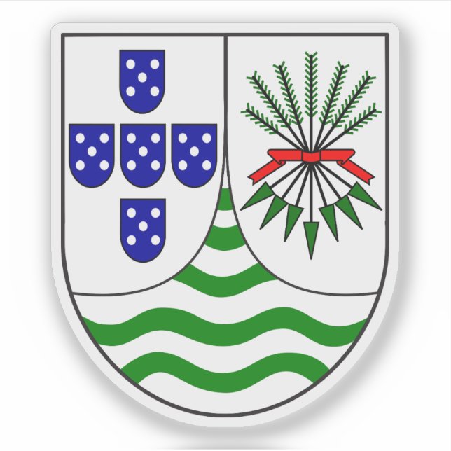 Adesivo Lesser coat of arms of Mozambique (1935-1975) (Frente)