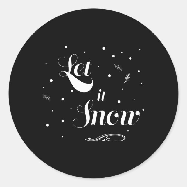 Adesivo Let It Snow Christmas Holiday Cool Toddler T Shirt (Frente)