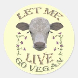 ADESIVO LET ME AO VIVO E EM DIRECTO */* - GO VEGAN -
